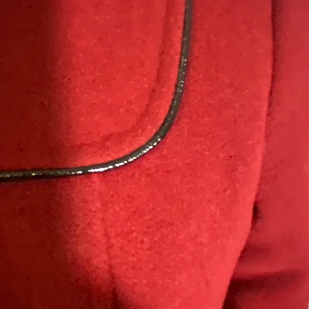 Gorgeous military style vibrant red longline peacoat xl - Picture 3 of 4